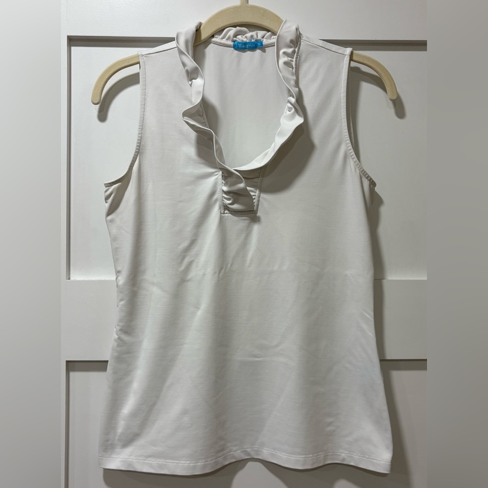J. Mclaughlin Durham Sleeveless Ruffle Top Size XS